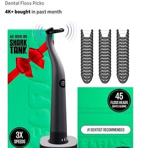 Electric Dental Floss Picks with 45 Floss Heads